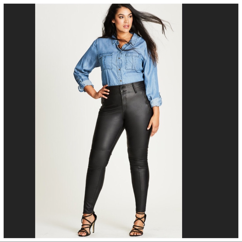 Stretch Moto Skylar Coated Skinny Jeans